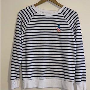 Old navy striped sweater with pineapple accent